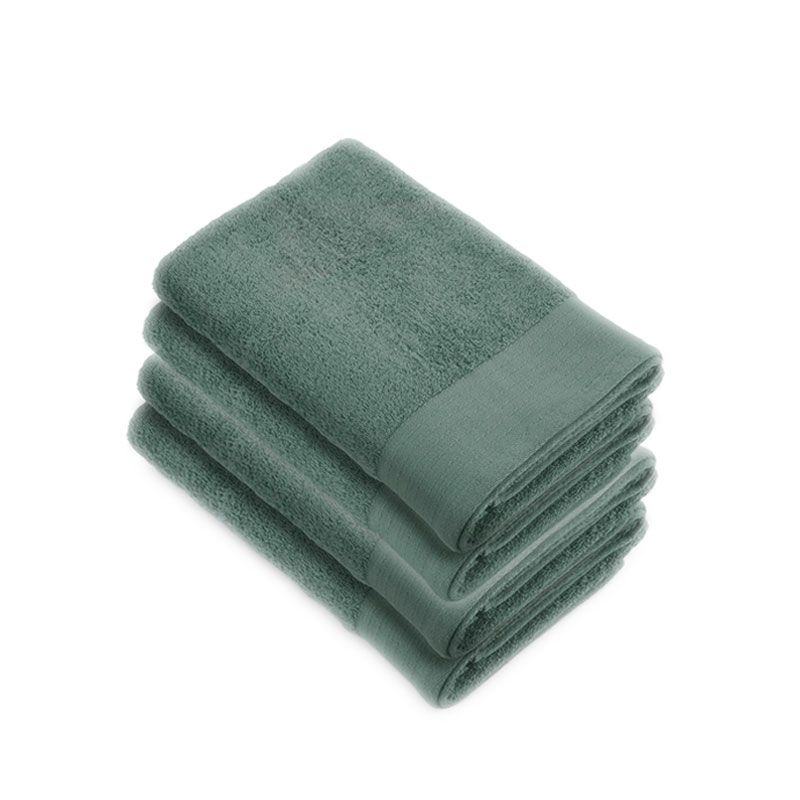 Walra Soft Cotton Handdoek 70 x 140 cm 550 gram Legergroen - 4 stuks