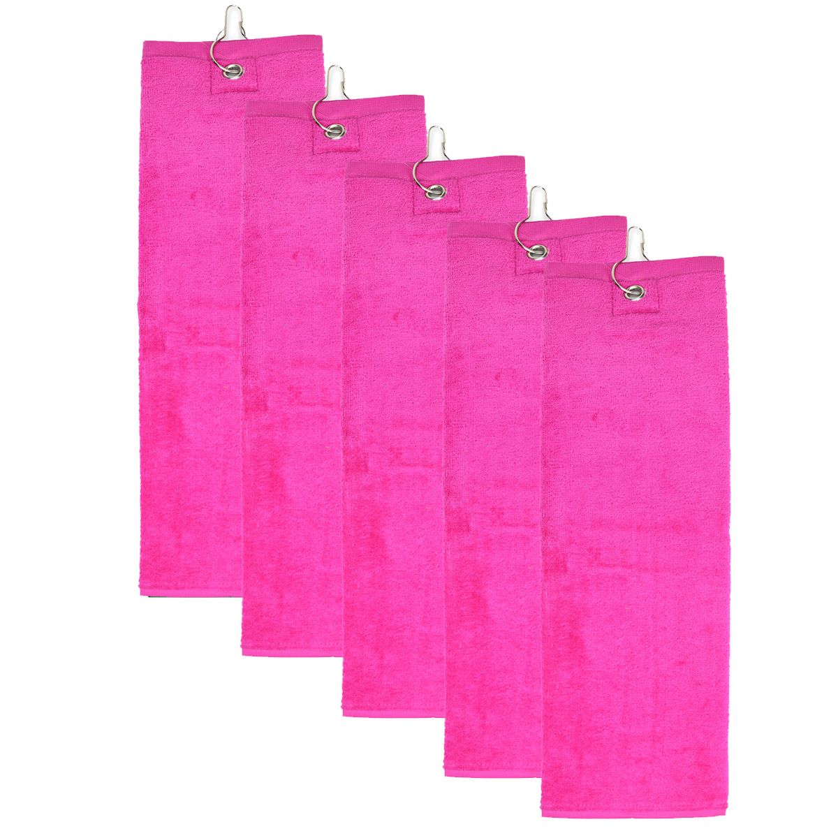 The One Golfhanddoek 40x50 cm 450 gram Magenta (5 stuks)