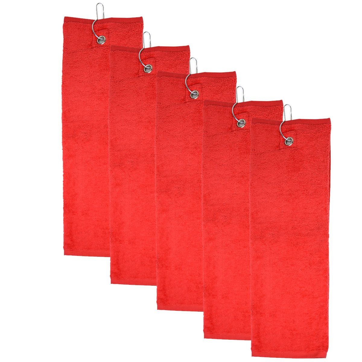 The One Golfhanddoek 40x50 cm 450 gram Rood (5 stuks)