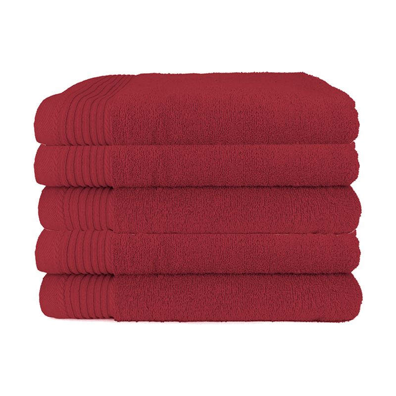 The One Handdoek Deluxe 50x100  550 gr Burgundy (5 stuks)