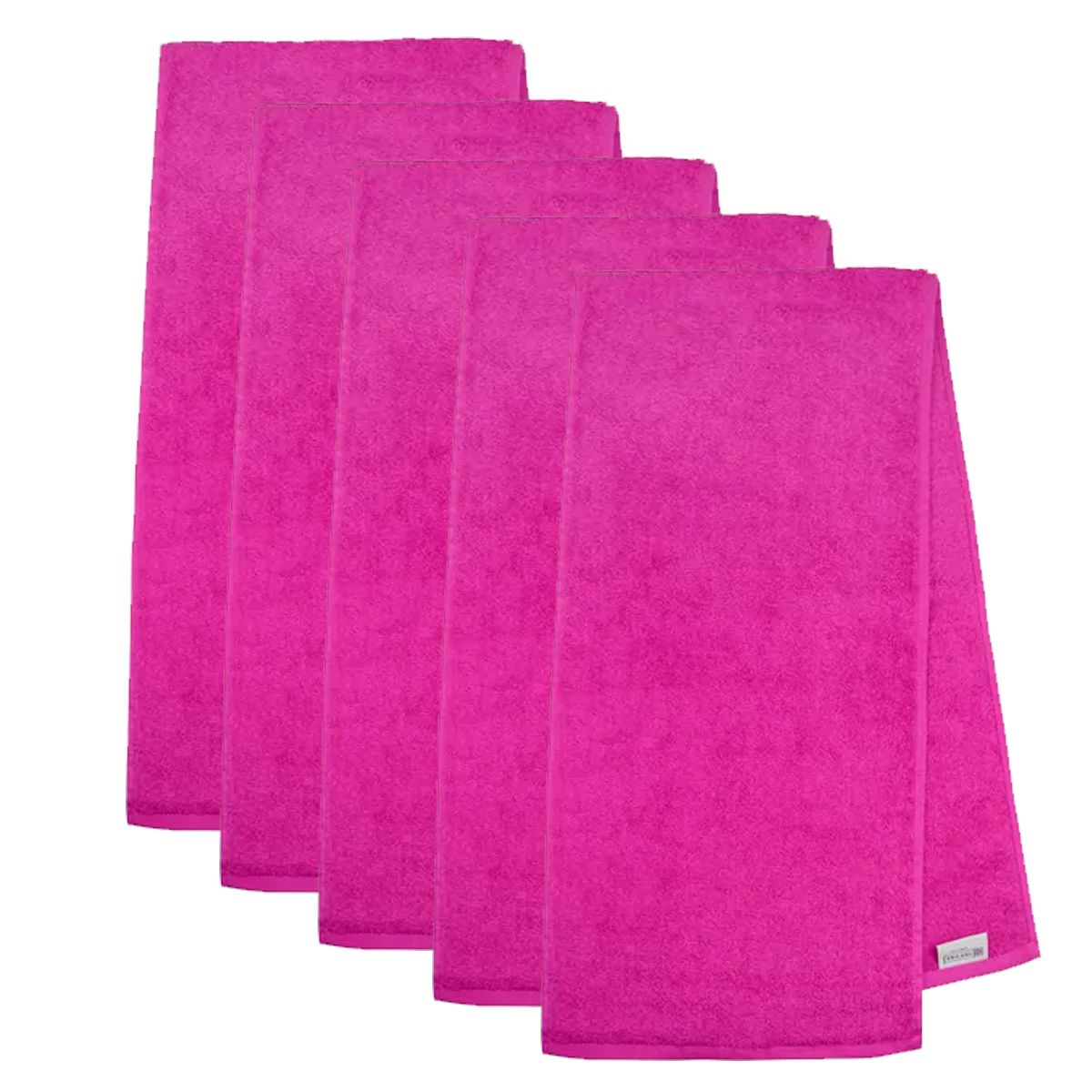 The One Sporthanddoek 30x130 cm 450 gram Magenta (5 stuks)