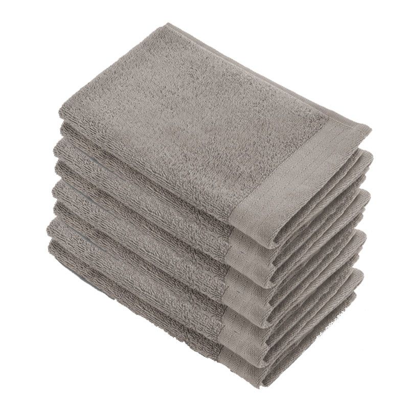 Walra Soft Cotton Gastendoekje 30 x 50 cm 550 gram Taupe - 8 stuks