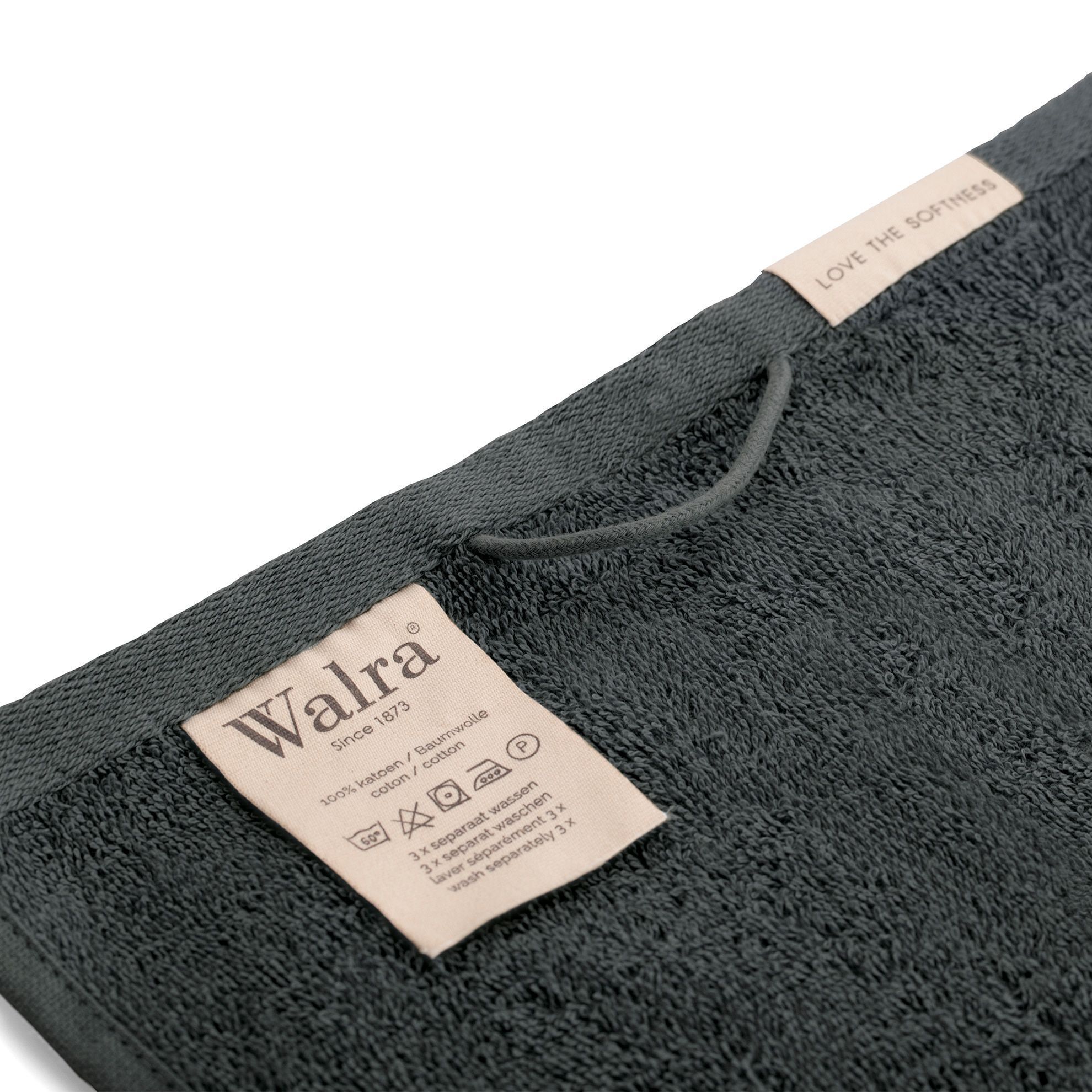 Walra Soft Cotton Gastendoek 30 x 50 cm 550 gram Antracite - 2 stuks