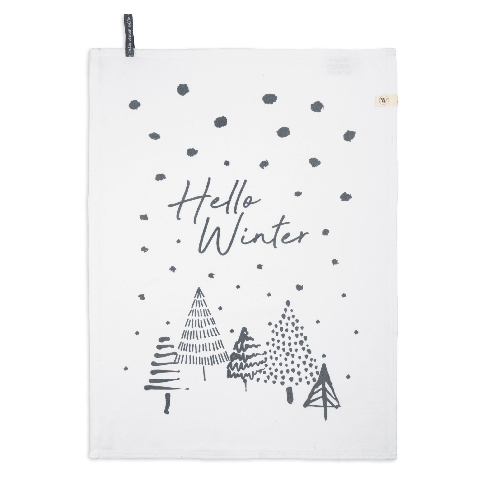 Walra Kerst Theedoeken & Handdoeken - Hello Winter - 3 stuks - Blauw