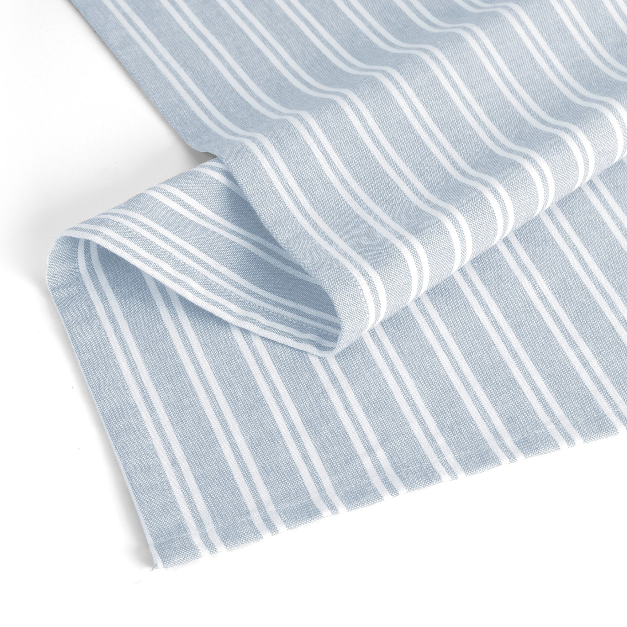 Walra Keuken- en Theedoekenset Dry with Cubes Uni, Stripes & Blocks Jeans Blauw