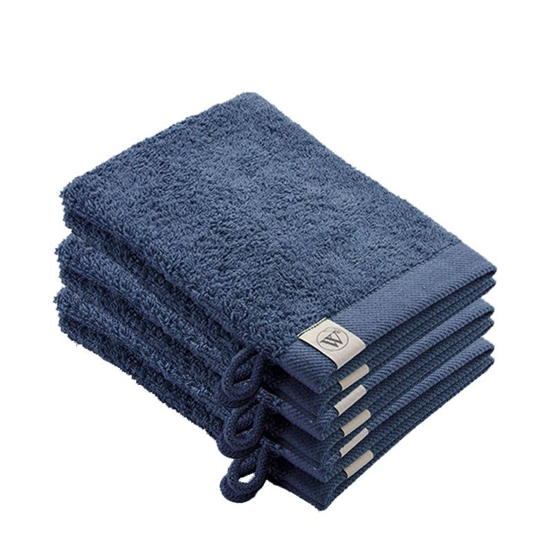 Walra Remade Cotton Washandje 16 x 21 cm 550 gram Blauw - 6 stuks