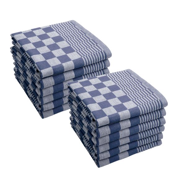 Byrklund Theedoek Clean & Tidy Blauw - 12 stuks