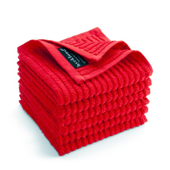 Byrklund Vaatdoek Clean & Shiny Rood - 6 stuks