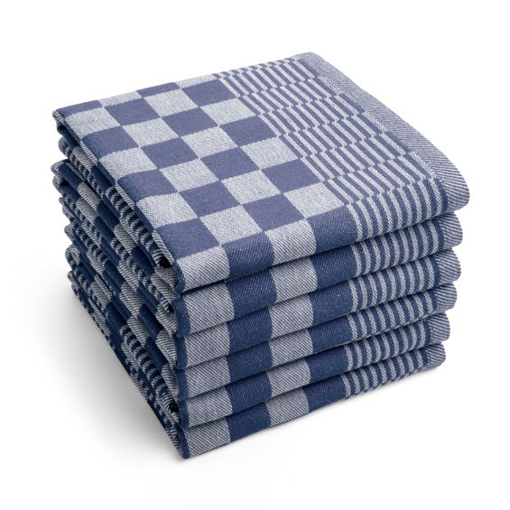 Byrklund Theedoek Clean & Tidy Blauw - 6 stuks