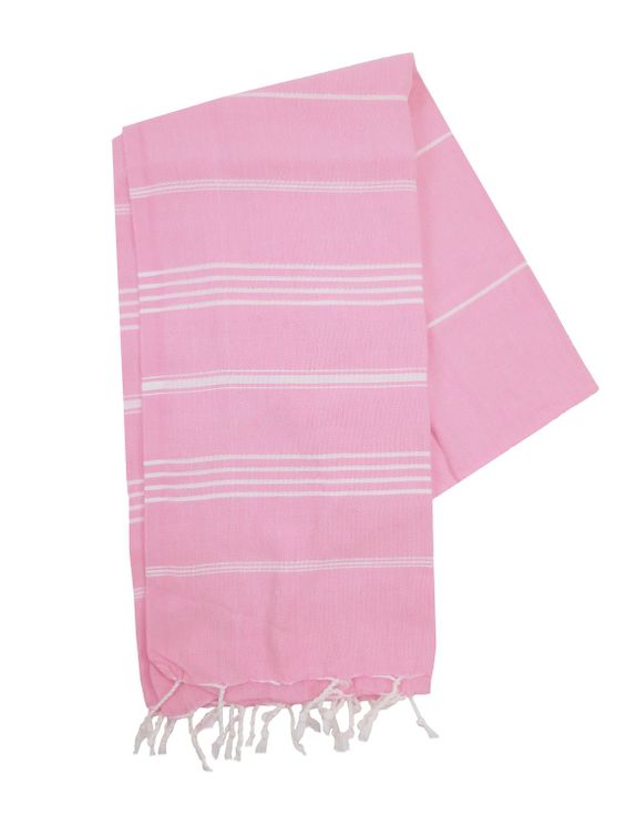 The One Towelling Hamamdoek Pink/Wit