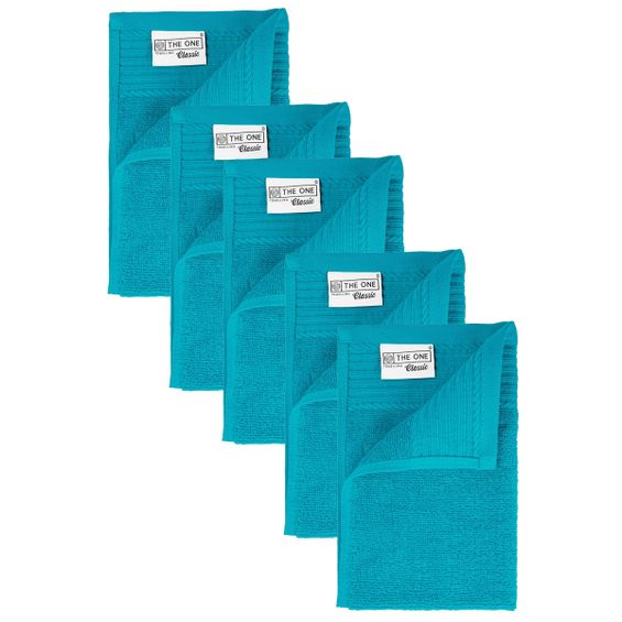 The One Gastendoek Voordeelpakket 500 gram 30x50 cm Turquoise (5 stuks)