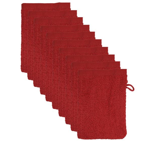 The One Voordeelpakket Washandjes Burgundy - 10 stuks