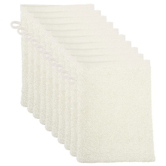 The One Voordeelpakket Washandjes Creme - 10 stuks