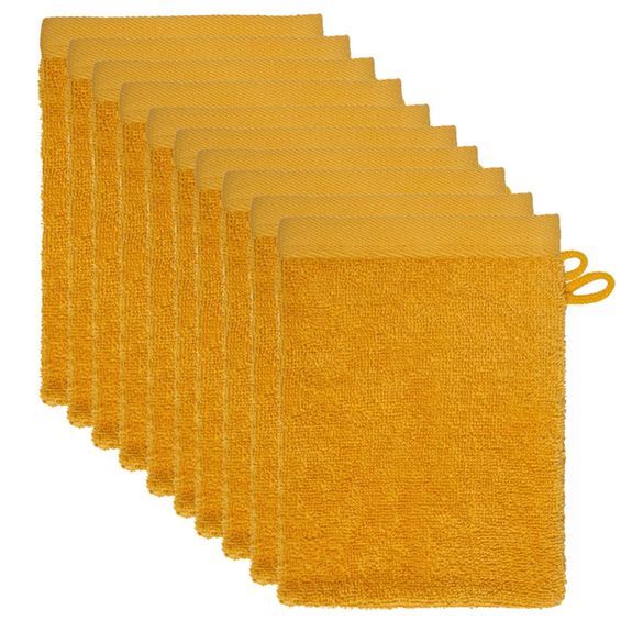 The One Voordeelpakket Washandjes Honey Yellow - 10 stuks