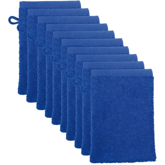 The One Voordeelpakket Washandjes Royal Blue - 10 stuks