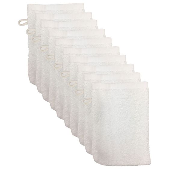 The One Voordeelpakket Washandjes Wit - 10 stuks