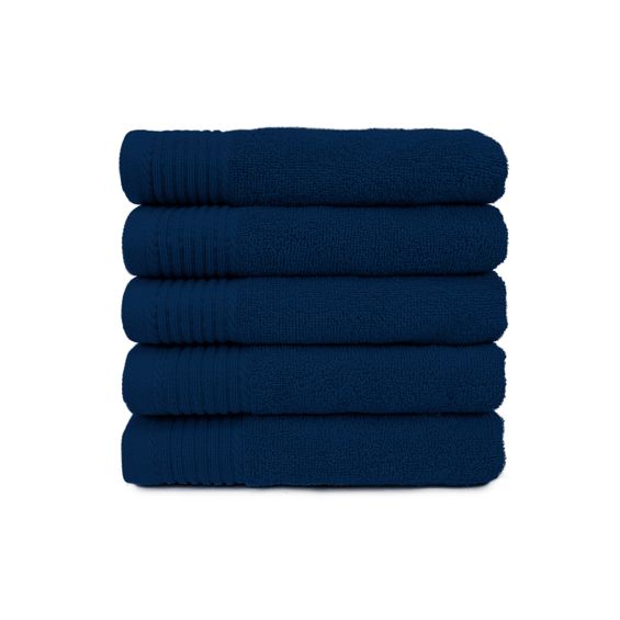 The One Badhanddoek Deluxe 70x140  550 gr Navy (5 stuks)