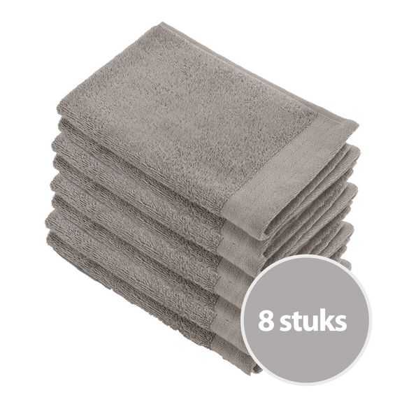 Walra Soft Cotton Gastendoekje 30 x 50 cm 550 gram Taupe - 8 stuks