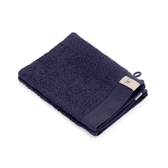 Walra Soft Cotton Washandje 16x21 cm 550 gram Navy - 2 stuks